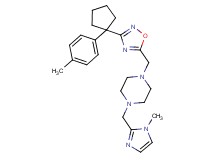 1-[(1-methyl-1H-imidazol-2-yl)methyl]-4-({3-[1-(4-methylphenyl)cyclopentyl]-1,2,4-oxadiazol-5-yl}methyl)piperazine