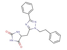 5-{[3-phenyl-1-(2-phenylethyl)-1H-1,2,4-triazol-5-yl]methyl}imidazolidine-2,4-dione