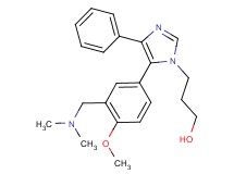 3-(5-{3-[(dimethylamino)methyl]-4-methoxyphenyl}-4-phenyl-1H-imidazol-1-yl)propan-1-ol