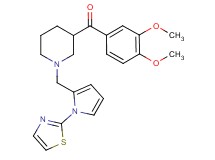 (3,4-dimethoxyphenyl)(1-{[1-(1,3-thiazol-2-yl)-1H-pyrrol-2-yl]methyl}-3-piperidinyl)methanone