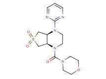 (4aS*,7aR*)-1-(morpholin-4-ylcarbonyl)-4-pyrimidin-2-yloctahydrothieno[3,4-b]pyrazine 6,6-dioxide