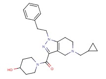 1-{[5-(cyclopropylmethyl)-1-(2-phenylethyl)-4,5,6,7-tetrahydro-1H-pyrazolo[4,3-c]pyridin-3-yl]carbonyl}-4-piperidinol