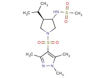 N-{(3S*,4R*)-4-isopropyl-1-[(1,3,5-trimethyl-1H-pyrazol-4-yl)sulfonyl]-3-pyrrolidinyl}methanesulfonamide