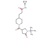 3-{1-[(1-tert-butyl-5-oxo-3-pyrrolidinyl)carbonyl]-4-piperidinyl}-N-cyclopropylpropanamide