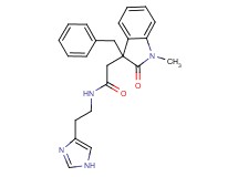 2-(3-benzyl-1-methyl-2-oxo-2,3-dihydro-1H-indol-3-yl)-N-[2-(1H-imidazol-4-yl)ethyl]acetamide