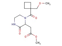 methyl (1-{[1-(methoxymethyl)cyclobutyl]carbonyl}-3-oxopiperazin-2-yl)acetate