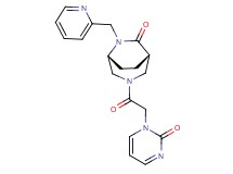 (1S*,5R*)-3-[(2-oxo-1(2H)-pyrimidinyl)acetyl]-6-(2-pyridinylmethyl)-3,6-diazabicyclo[3.2.2]nonan-7-one