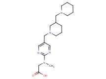 N-methyl-N-(5-{[3-(piperidin-1-ylmethyl)piperidin-1-yl]methyl}pyrimidin-2-yl)glycine