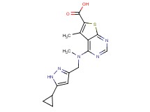 4-[[(5-cyclopropyl-1H-pyrazol-3-yl)methyl](methyl)amino]-5-methylthieno[2,3-d]pyrimidine-6-carboxylic acid