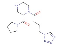 2-(1-pyrrolidinylcarbonyl)-1-[4-(1H-tetrazol-1-yl)butanoyl]piperazine