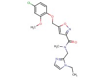 5-[(4-chloro-2-methoxyphenoxy)methyl]-N-[(1-ethyl-1H-imidazol-2-yl)methyl]-N-methyl-3-isoxazolecarboxamide