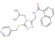 N-({4-isobutyl-5-[(4-pyridinylmethyl)thio]-4H-1,2,4-triazol-3-yl}methyl)-1-naphthamide
