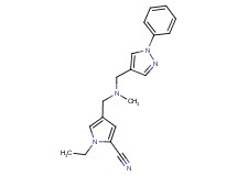 1-ethyl-4-({methyl[(1-phenyl-1H-pyrazol-4-yl)methyl]amino}methyl)-1H-pyrrole-2-carbonitrile