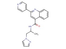 N-[1-methyl-2-(1H-pyrazol-1-yl)ethyl]-2-pyridin-4-ylquinoline-4-carboxamide