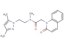 N-[2-(3,5-dimethyl-1H-pyrazol-1-yl)ethyl]-N-methyl-2-(2-oxoquinolin-1(2H)-yl)acetamide
