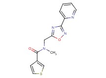N-methyl-N-{[3-(2-pyridinyl)-1,2,4-oxadiazol-5-yl]methyl}-3-thiophenecarboxamide