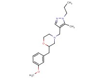 2-(3-methoxybenzyl)-4-[(5-methyl-1-propyl-1H-pyrazol-4-yl)methyl]morpholine
