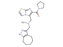 (1,4,5,6,7,8-hexahydrocyclohepta[c]pyrazol-3-ylmethyl)methyl{[6-(1-pyrrolidinylcarbonyl)imidazo[2,1-b][1,3]thiazol-5-yl]methyl}amine
