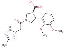 (3S*,4R*)-4-(2,3-dimethoxyphenyl)-1-[(3-methyl-1H-1,2,4-triazol-5-yl)acetyl]pyrrolidine-3-carboxylic acid