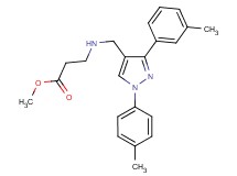 methyl N-{[3-(3-methylphenyl)-1-(4-methylphenyl)-1H-pyrazol-4-yl]methyl}-beta-alaninate
