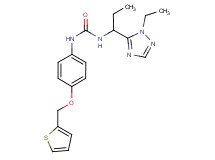 N-[1-(1-ethyl-1H-1,2,4-triazol-5-yl)propyl]-N'-[4-(2-thienylmethoxy)phenyl]urea