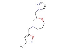 4-[(3-methylisoxazol-5-yl)methyl]-2-(1H-pyrazol-1-ylmethyl)-1,4-oxazepane