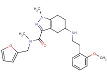 N-(2-furylmethyl)-5-{[2-(2-methoxyphenyl)ethyl]amino}-N,1-dimethyl-4,5,6,7-tetrahydro-1H-indazole-3-carboxamide