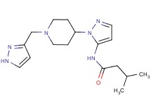 3-methyl-N-{1-[1-(1H-pyrazol-3-ylmethyl)-4-piperidinyl]-1H-pyrazol-5-yl}butanamide