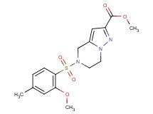 methyl 5-[(2-methoxy-4-methylphenyl)sulfonyl]-4,5,6,7-tetrahydropyrazolo[1,5-a]pyrazine-2-carboxylate