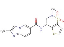 2-methyl-N-(2-methyl-1,1-dioxido-3,4-dihydro-2H-thieno[2,3-e][1,2]thiazin-4-yl)imidazo[1,2-a]pyridine-6-carboxamide