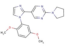 5-[1-(2,5-dimethoxyphenyl)-1H-imidazol-2-yl]-2-pyrrolidin-1-ylpyrimidine