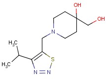4-(hydroxymethyl)-1-[(4-isopropyl-1,2,3-thiadiazol-5-yl)methyl]piperidin-4-ol