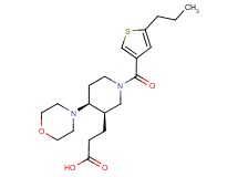 3-{(3R*,4S*)-4-morpholin-4-yl-1-[(5-propyl-3-thienyl)carbonyl]piperidin-3-yl}propanoic acid