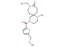 9-ethyl-4-[5-(methoxymethyl)-2-furoyl]-1-methyl-1,4,9-triazaspiro[5.6]dodecan-10-one