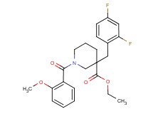 ethyl 3-(2,4-difluorobenzyl)-1-(2-methoxybenzoyl)-3-piperidinecarboxylate