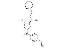 (3S*,4S*)-1-(4-methoxybenzoyl)-4-{methyl[2-(tetrahydro-2H-pyran-4-yl)ethyl]amino}-3-pyrrolidinol