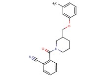 2-({3-[(3-methylphenoxy)methyl]-1-piperidinyl}carbonyl)benzonitrile