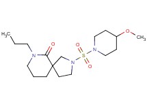 2-[(4-methoxypiperidin-1-yl)sulfonyl]-7-propyl-2,7-diazaspiro[4.5]decan-6-one