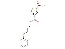 5-acetyl-N-[3-(cyclohexylthio)propyl]thiophene-3-carboxamide