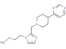 4-(1-{[1-(2-methoxyethyl)-1H-imidazol-2-yl]methyl}piperidin-4-yl)pyrimidine