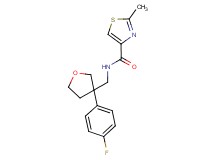 N-{[3-(4-fluorophenyl)tetrahydrofuran-3-yl]methyl}-2-methyl-1,3-thiazole-4-carboxamide