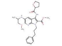 methyl 5-[(2-methoxy-1-methylethyl)amino]-1-(3-phenylpropyl)-3-[(tetrahydro-2-furanylcarbonyl)amino]-1H-pyrrolo[2,3-b]pyridine-2-carboxylate