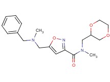 5-{[benzyl(methyl)amino]methyl}-N-(1,4-dioxan-2-ylmethyl)-N-methylisoxazole-3-carboxamide
