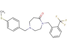 1-[4-(methylthio)benzyl]-4-[2-(trifluoromethyl)benzyl]-1,4-diazepan-5-one