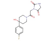 3-{2-[4-(4-fluorophenyl)-4-hydroxy-1-piperidinyl]-2-oxoethyl}-2,4-imidazolidinedione