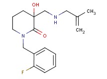 1-(2-fluorobenzyl)-3-hydroxy-3-{[(2-methyl-2-propen-1-yl)amino]methyl}-2-piperidinone
