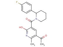 1-(5-{[2-(4-fluorophenyl)-1-piperidinyl]carbonyl}-6-hydroxy-2-methyl-3-pyridinyl)ethanone
