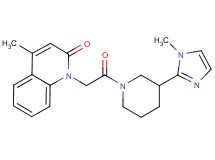 4-methyl-1-{2-[3-(1-methyl-1H-imidazol-2-yl)piperidin-1-yl]-2-oxoethyl}quinolin-2(1H)-one