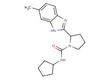 N-cyclopentyl-2-(6-methyl-1H-benzimidazol-2-yl)-1-pyrrolidinecarboxamide