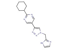 2-cyclohexyl-5-[1-(1H-imidazol-2-ylmethyl)-1H-1,2,3-triazol-4-yl]pyrimidine